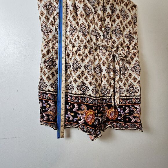 Xhiliration Junior XL Romper Shorts One Piece Straps Abstract Multicolored Boho - Picture 7 of 11